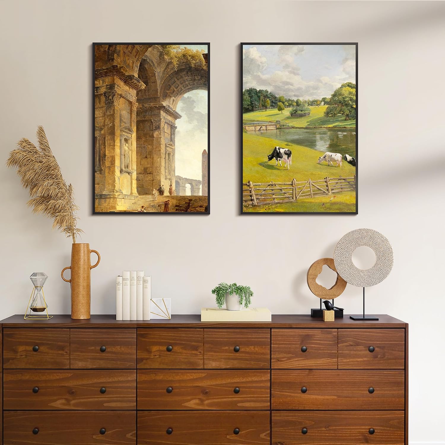 Upsimples 20x30 Picture Frame - Scratch-Proof Black Frames for Photo Gallery | 3 Pack, Horizontal/Vertical Mounting