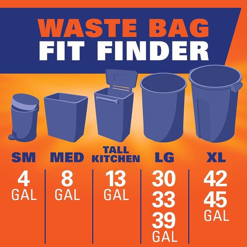 Hefty Small Trash Bags - Watermelon Scented | 4 Gallon | 52 Count for Odor Control
