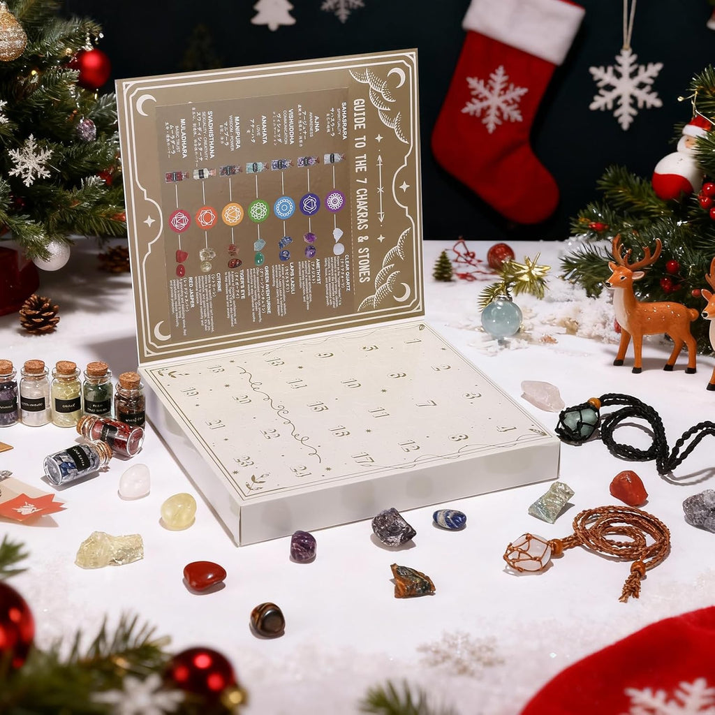 Naler Healing Crystals Set - 24 Pcs Christmas Gift for Women | Unique Crystals & Healing Stones