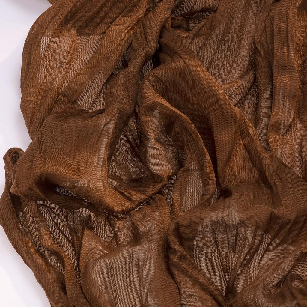 Socomi Table Runner - 6pcs Brown Coffee Gauze for Boho Rustic Decor | 120 Inch for Weddings & Events