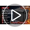 Fireproof Storage Ottoman with Lock - Folding Footrest Safe Chest