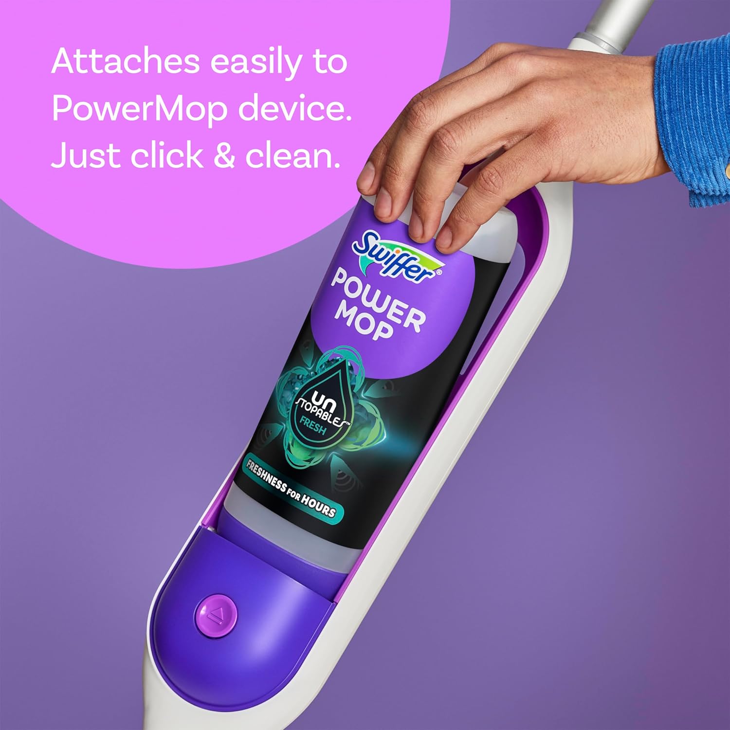 Swiffer PowerMop Floor Cleaning Solution - Unstopables Fresh Scent, 25.3 Fl Oz, 2 Pack Refills