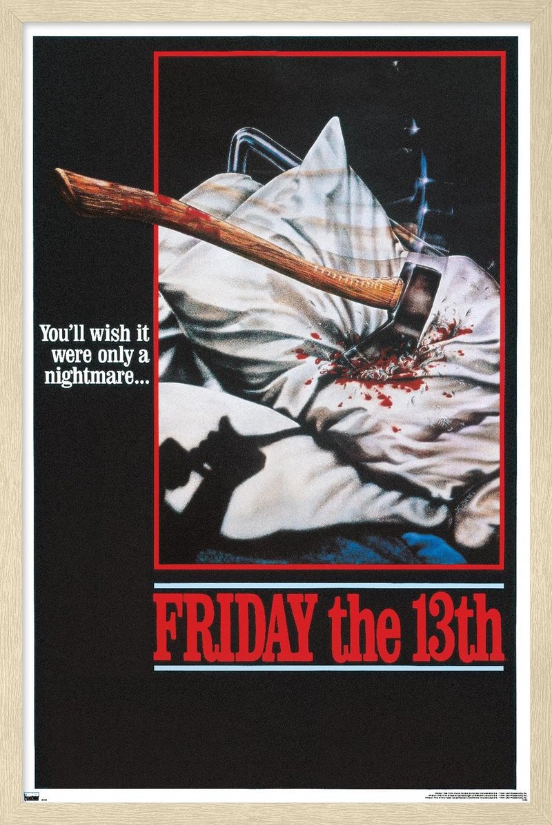 Trends International Friday The 13th - One Sheet Wall Poster, 22.4L x 14.7W, Blonde Framed Version