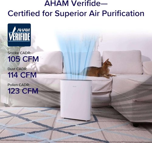 LEVOIT Air Purifier - Quiet Operation with Washable Pre-Filter | AHAM Verified for Medium Rooms, White