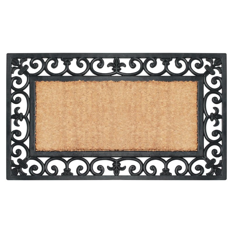 A1HC Natural Coir and Rubber Large Door Mat, 18" x 30", Thick Durable Doormats for Door Entrance, Heavy Duty, Thin Profile Door Mat, Easy to Clean,Long Lasting Front Door Entry Doormat