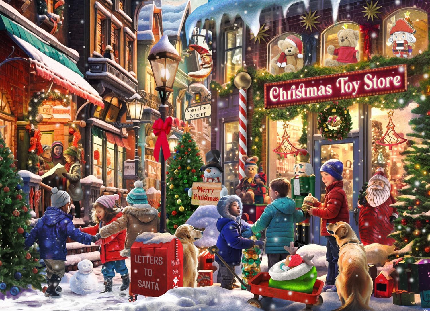 Vermont Christmas Company Jigsaw Puzzle Advent Calendar - 1000 Pieces | 24 Sections for Holiday Fun