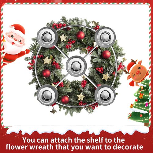 Advent Wreath Candle Holder - Elegant Silver Design for Tapered Candles | Perfect Christmas Decoration