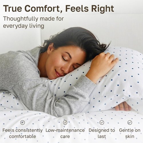 California Design Den Cal King Sheet Set - 100% Soft Cotton, 400 TC, Award-Winning Sateen Finish, Deep Pockets - Polka Dot