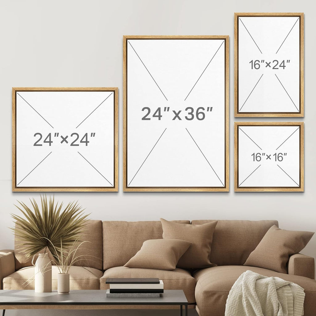 SIGNFORD Custom Canvas Prints - Personalized Wall Art with Family Photos | 16"x24", Natural Frame