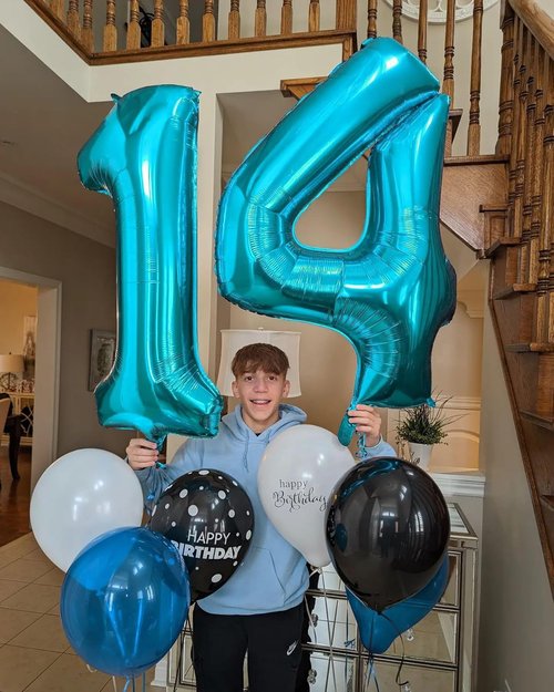 Blue Number 4 Balloon - 40 Inch Large Party Decoration for 4th Birthday Celebrations