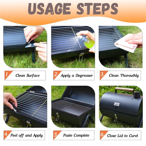 kaidun 60 Ft 1/2" x 1/8" High Heat BBQ Smoker Gasket, Black Self Stick Grill Seal Tape, Charcoal Grill Sealer, Smoker Door & Lid Gasket Adhesive Sealing Tape for Barbecue Replacement