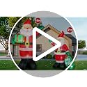 10 ft Christmas Inflatable Santa Claus with Gift Box - LED Outdoor Yard Decor