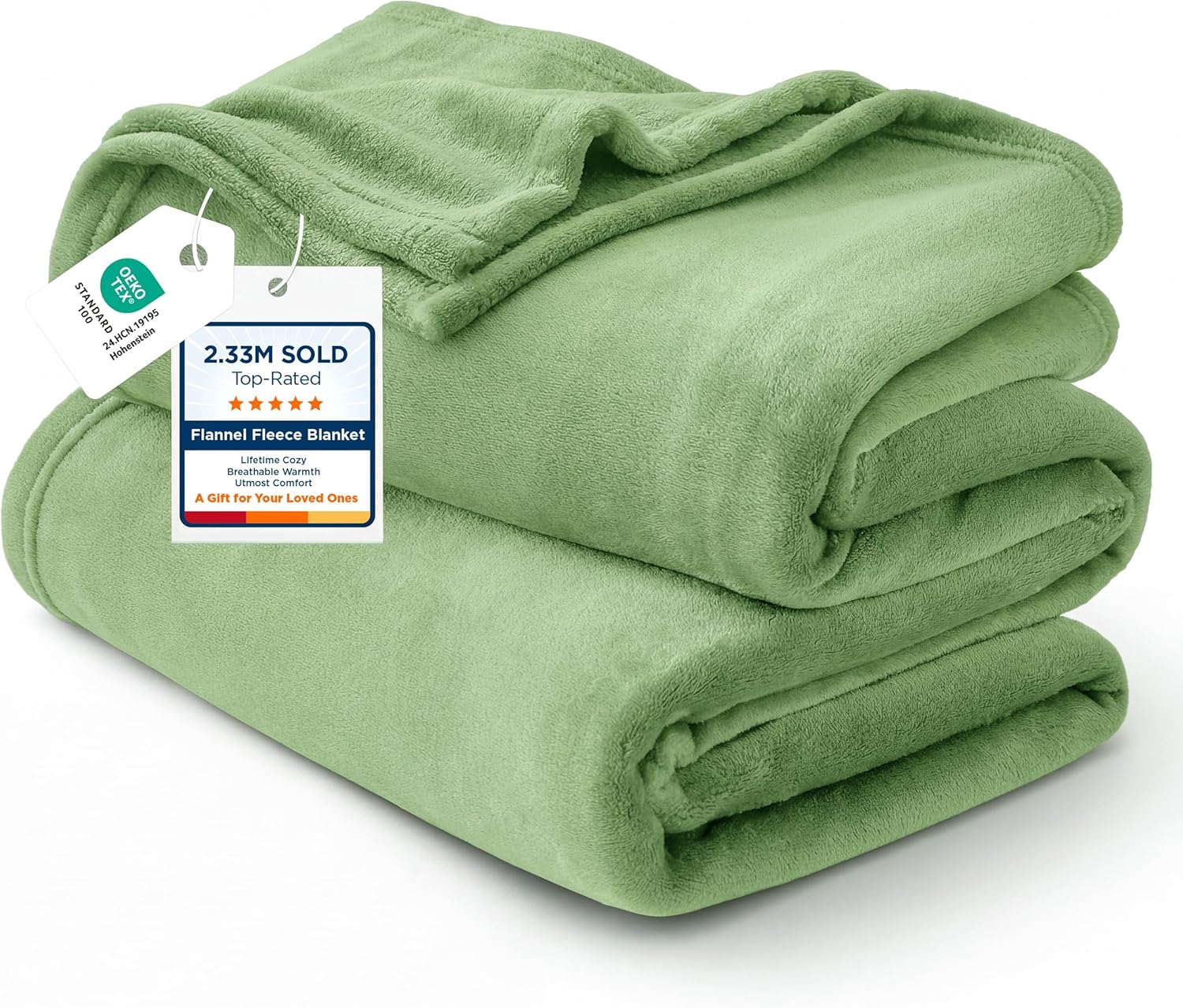 Bedsure GentleSoft Green Throw Blanket - Cozy 300GSM Fleece for Home Decor | Emerald, 50x60 Inches