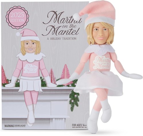Martha Stewart 12” Plush Collectible Figurines - 2025 Christmas Mantle Decor