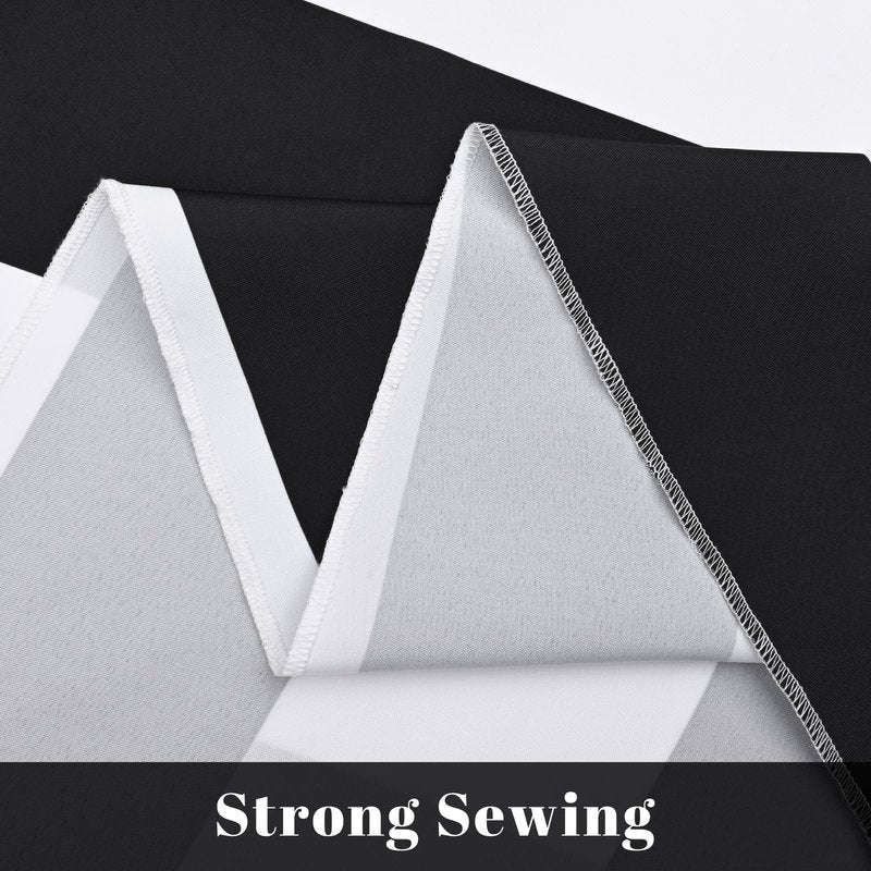ASPMIZ Black and White Striped Tablecloth for Round Tables, Geometric Stripe Waterproof Table Cloth for Kitchen Dining Room, Polyester Tablecloth Round 60”