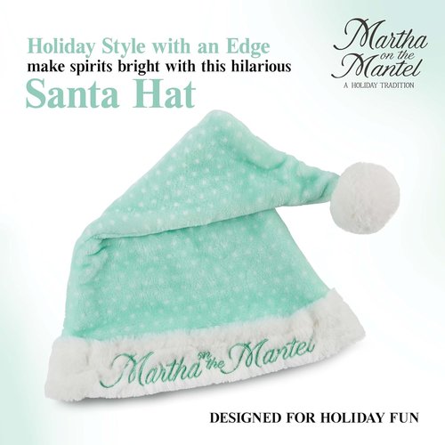 Martha Stewart Funny Santa Hat - Cool Christmas Hat for Adults | Holiday Xmas Costume Accessory