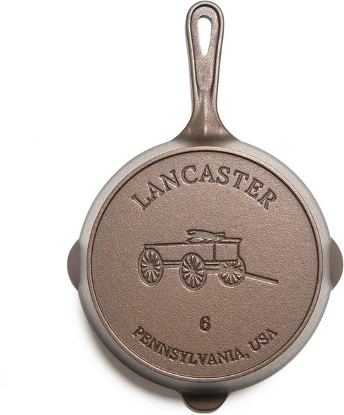 Lancaster Cast Iron Skillet - Pre-Seasoned 8.75-Inch Frying Pan | Made in the USA