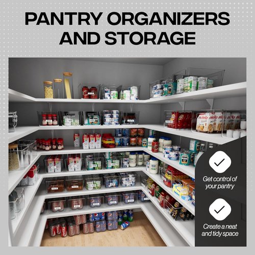 ClearSpace Clear Plastic Storage Bins - Versatile Pantry Organizers & Containers for Home, Kitchen, Office, Garage