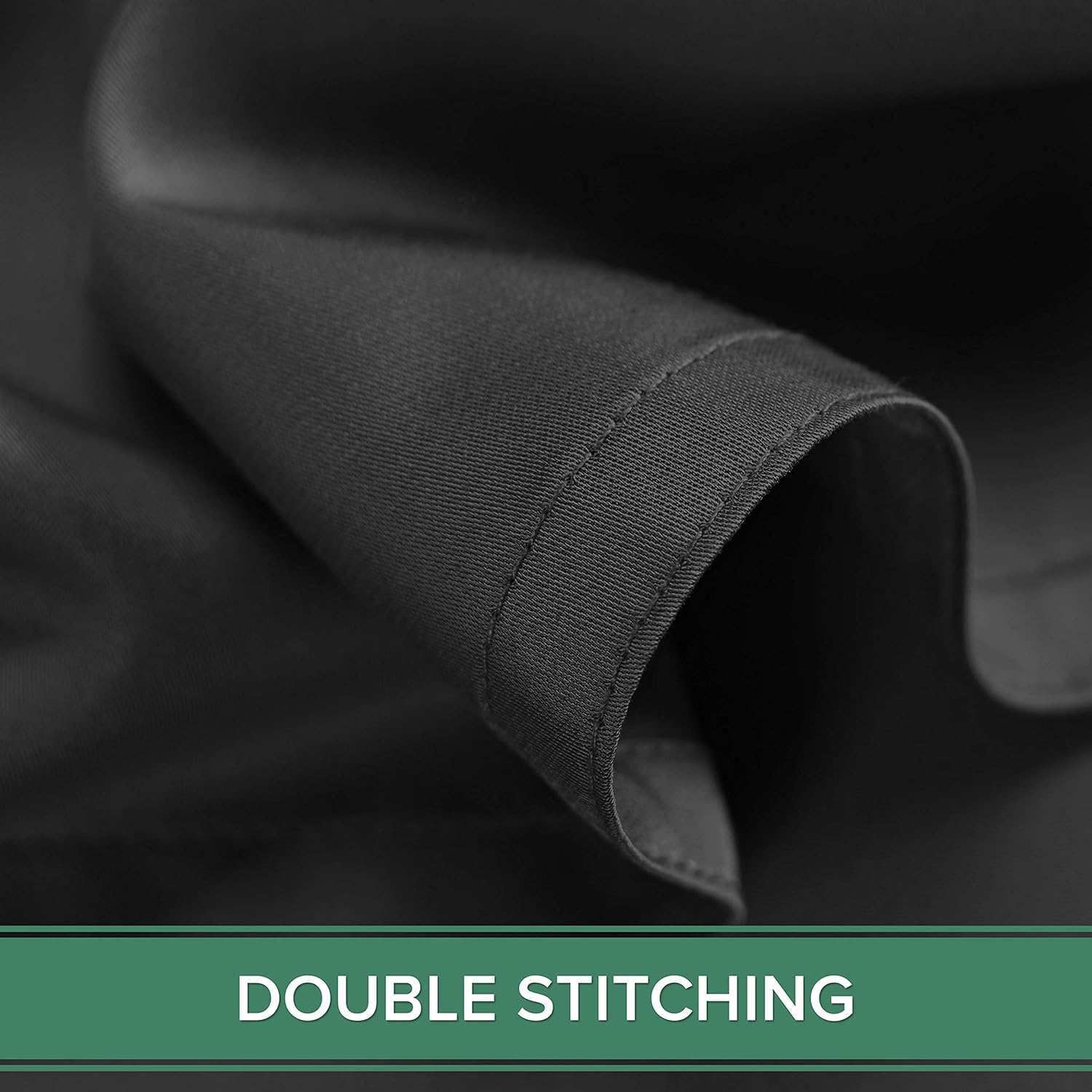 Pure Bamboo Full Bed Sheet Set - 100% Organic Viscose, Luxuriously Soft & Cooling | Black, Double Stitching