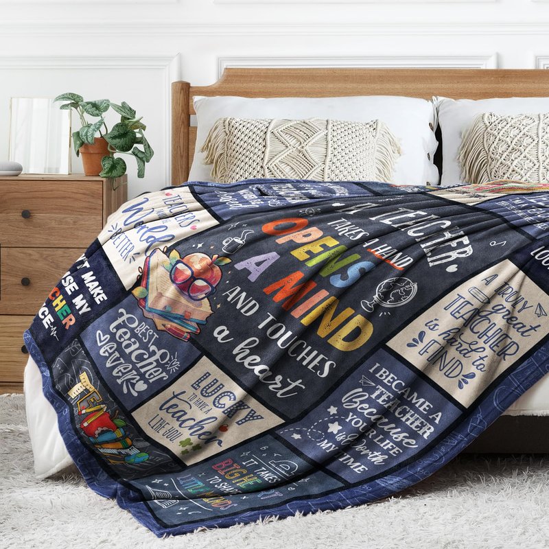 SteadStyle Teacher Gifts for Women Men – Unique Teacher Appreciation Gifts Blanket, Funny Present for Educators, Best Retirement or Birthday Gift from Students – 60"x50" Throw