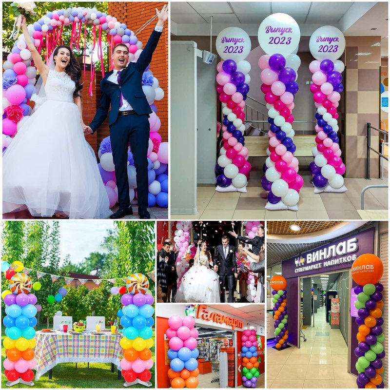 Toosci Balloon Arch Kit and Metal Balloon Column Stand and Electric Balloon Pump, Adjustable Balloon Stands for Floor with Water bags, Balloon Kit for Wedding Birthday Party Supplies Decoration