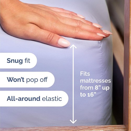 Comfy Twin Size 3-Piece Sheet Set by [Brand Name] | Breathable & Cooling Luxury Bedding - Ultra-Soft, Deep Pockets - Lavender