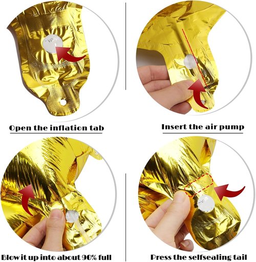 Gold 2 Balloon - 40 Inch Number 2 Balloon for Second Birthday Party Decorations