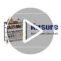 4-Tier Shoe Rack Organizer - 29.5-Inch Wide Entryway Shoe Storage Shelf