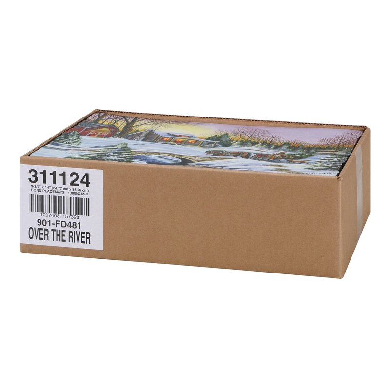 Hoffmaster 311124 Over The River Placemat, 9.75" Length x 14" Width (Pack of 1000)