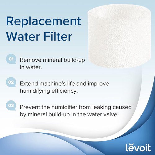 LEVOIT Top Fill Humidifier - 10 Pack Replacement Filters for Enhanced Moisture Control