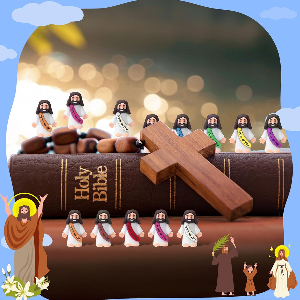 Skiennix Little Jesus Figurines - 40Pcs Religious Action Figures for Gifts | Perfect for Christmas & Easter