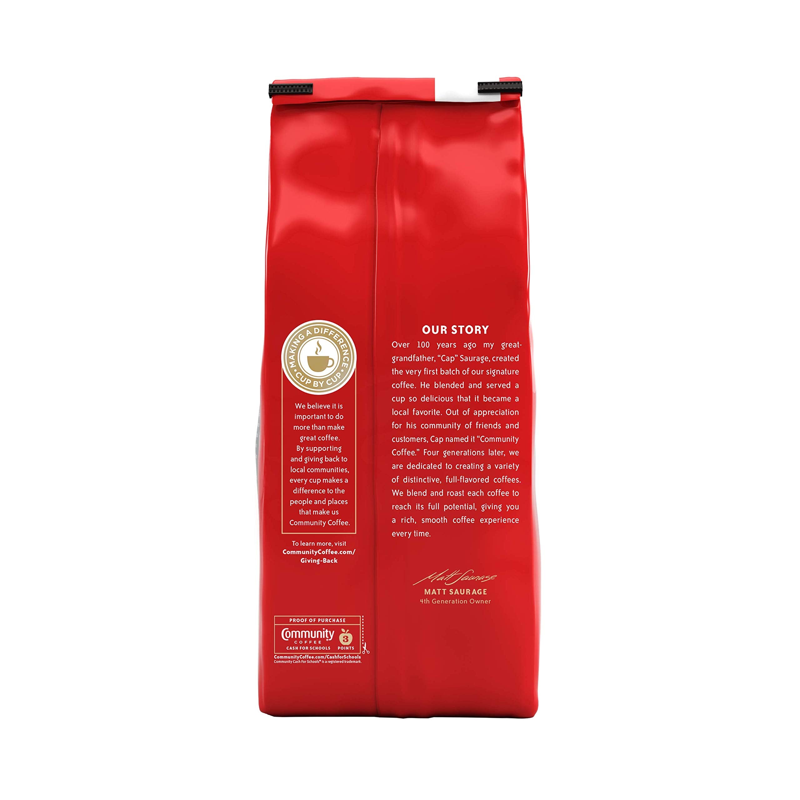 Community Coffee Café Special Blend Ground Coffee, Medium-Dark Roast, 32 Ounce Bag (Pack of 4)