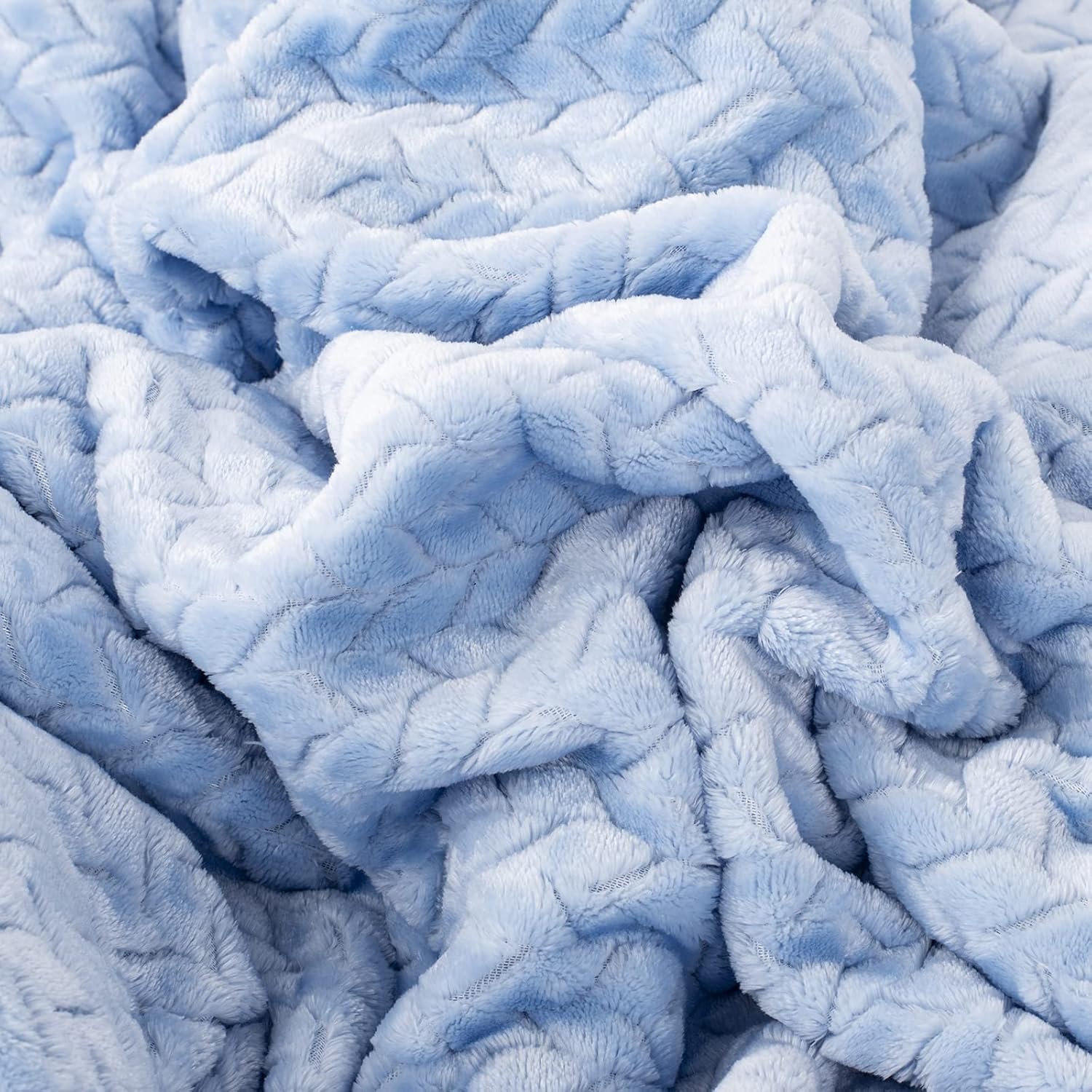 Skiennix Fuzzy Blanket - Soft Coral Fleece for Baby | Cozy Toddler Receiving Blanket (40" x 48", MD-Sky Blue)