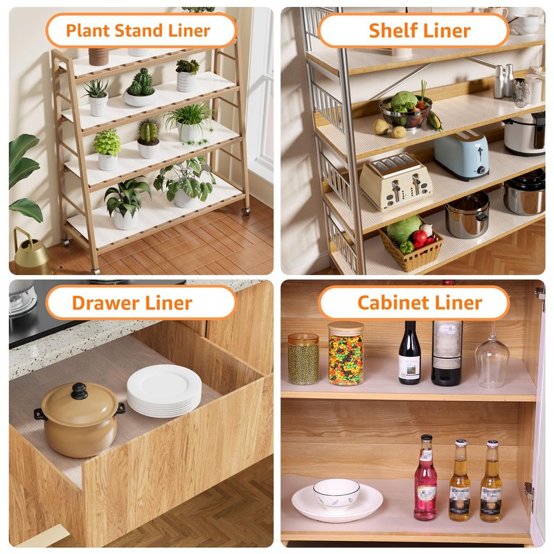 PABUSIOR Clear Wire Shelf Liner: Plastic Pantry Shelves Liners 13.5 Inch Wide x 180 Inch - 1.2 MM Thick Translucent Waterproof Easy to Cut Drawer Mat for Garage Shoe Rack