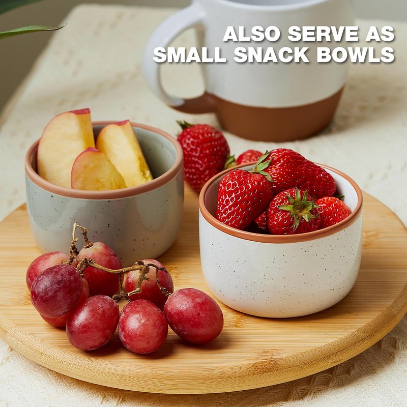 Morandi Color Ramekins Set of 6, 6 oz Creme Brulee Ramekin Oven Safe, Porcelain Ramekin Bowls, Mini Cheesecake Pans, Small Baking Dish, Dipping Sauce Bowls, Ramekins for Baking Souffle, Ice Cream