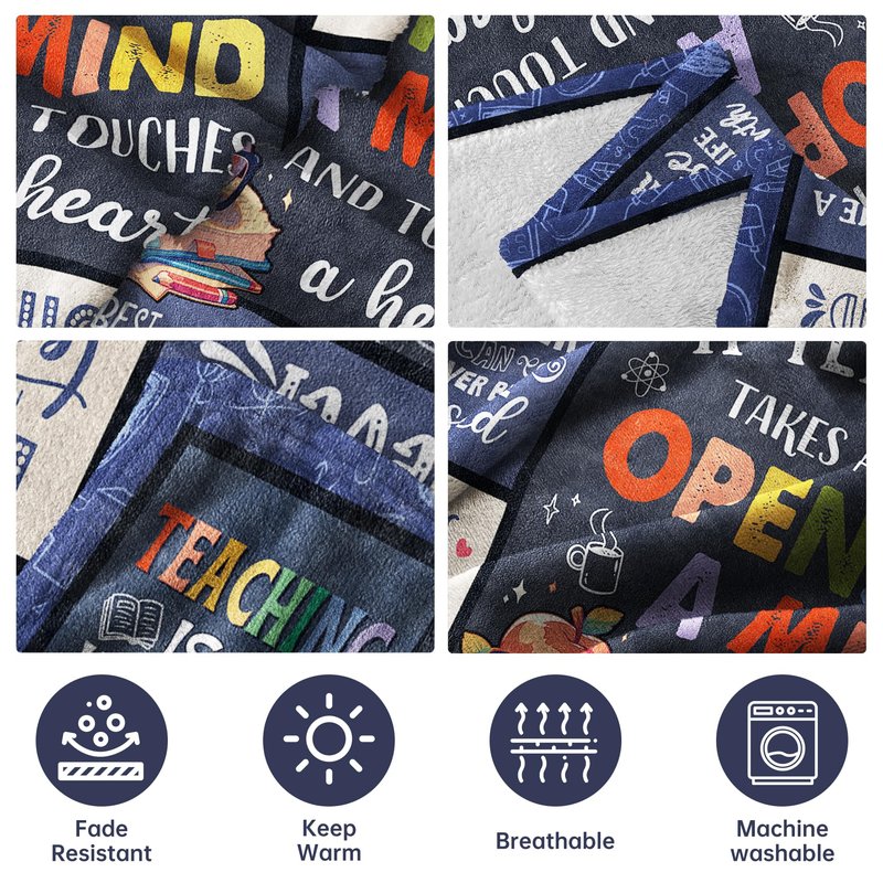 SteadStyle Teacher Gifts for Women Men – Unique Teacher Appreciation Gifts Blanket, Funny Present for Educators, Best Retirement or Birthday Gift from Students – 60"x50" Throw