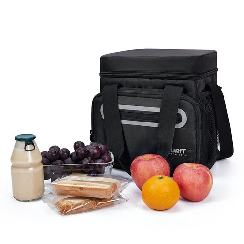 TOURIT Large Lunch Bag 14L Insulated Lunch Box Lunch Cooler for Men&Women Work, Black