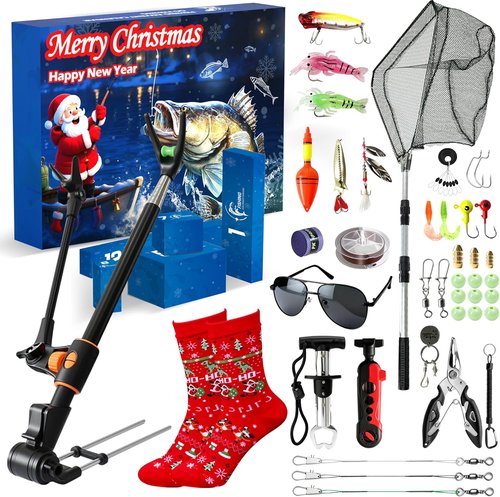 Fishing Advent Calendar 2025 - 24 Days of Fishing Lures | Perfect Xmas Gift for Men & Teens