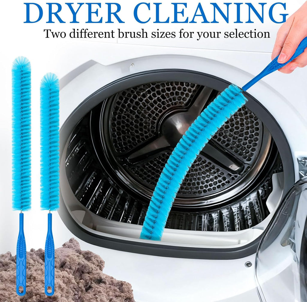 Skiennix Dryer Vent Cleaner Kit - Comprehensive Brush Set for Efficient Home Cleaning | Includes Lint, Drain & Appliance Brushes