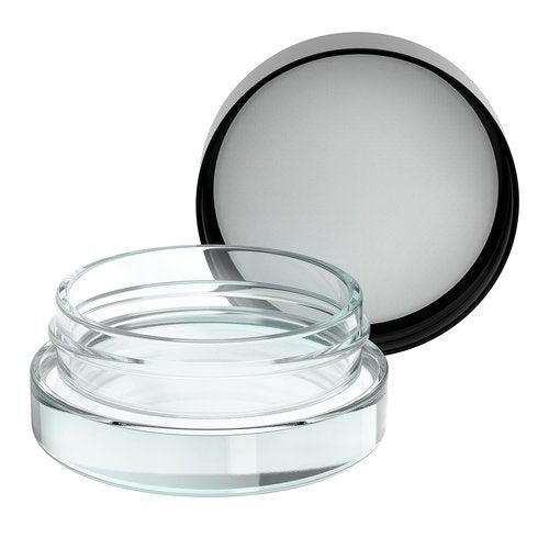 Oil Slick 90pcs Thick Bottom Low Profile 7ml Glass Jars with Black Lids : Air tight container (Black Lids)