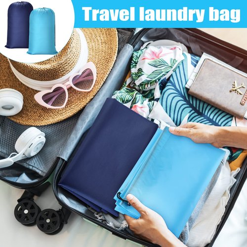 20 Pcs Laundry Bag Washable Travel Laundry Bags with Drawstring Lock Closure Large Heavy Duty for Camping Tent Blankets Dirty Clothes Yarn Fabric Storage, Multi Use