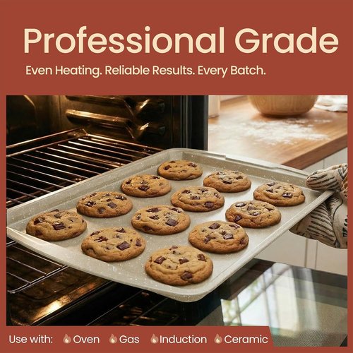 Bakken Swiss - 6-Piece Bakeware Set | Deluxe Non-Stick Carbon Steel Pans for Home & Professional Cooking