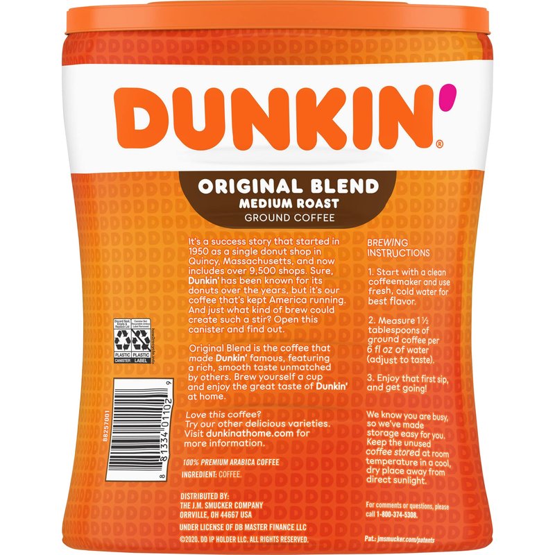 Dunkin' Donuts Original Blend Coffee - Medium - 30 oz - 1 / Each