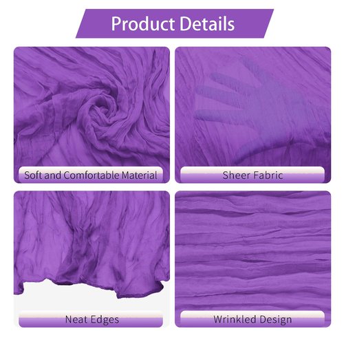 20 Pcs Purple Cheesecloth Table Runner 10FT Boho Gauze Table Runner Romantic Cheese Cloth Table Runners Rustic Sheer Runner for Wedding Engagement Bridal Baby Shower Birthday Party Cake Table Décor