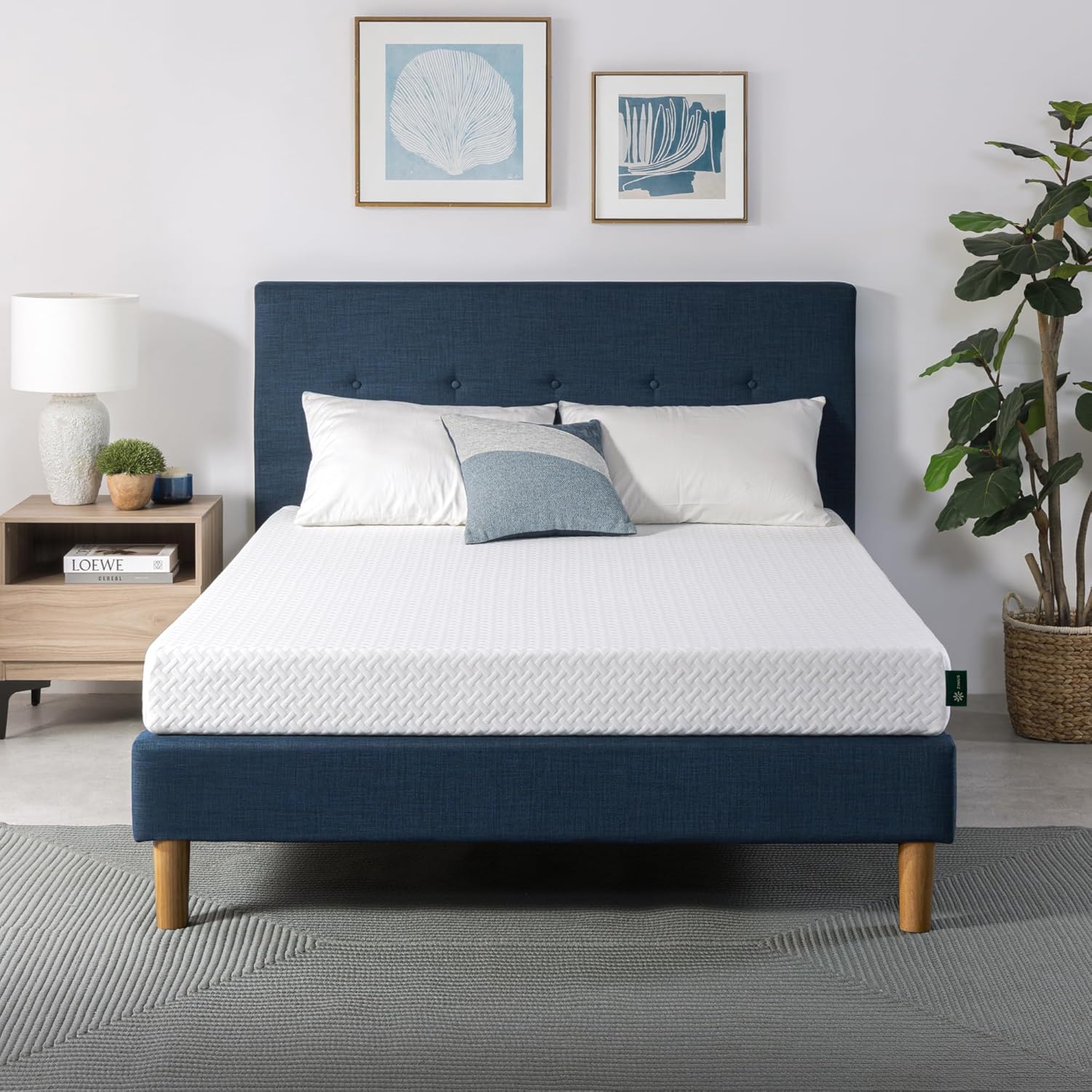 Zinus 6 Inch Full Memory Foam Mattress - Cooling Essential Design, Medium Feel, Fiberglass Free, Safe Materials