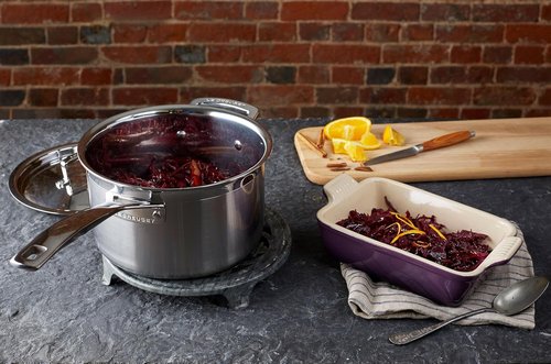 Le Creuset Stainless Steel Saucepan - Classic 3-Ply Design | 3 Quart Capacity