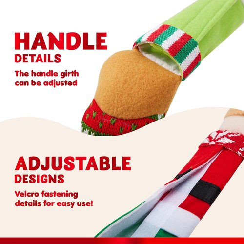 JOYIN Christmas Kitchen Appliance Handle Covers - 5-Piece Set for Refrigerator, Microwave & Oven | Festive Holiday Décor