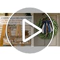 22 Inch Norfolk Pine Christmas Wreath with Bells and Ribbon - Rustic Holiday Decor