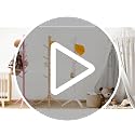 Adjustable Beech Wood Kids Coat Rack - 9-Hook Freestanding Clothing Stand