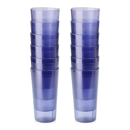 New Star Foodservice | Restaurant-Grade Beverage Tumblers (Blue (Set of 12), 20 oz)